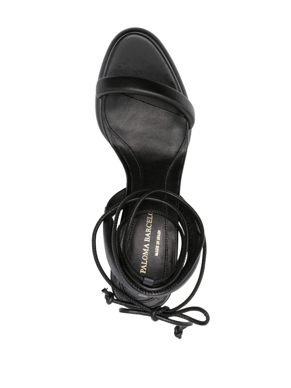 Shop Paloma Barceló Iris 115mm Leather Sandals In Black