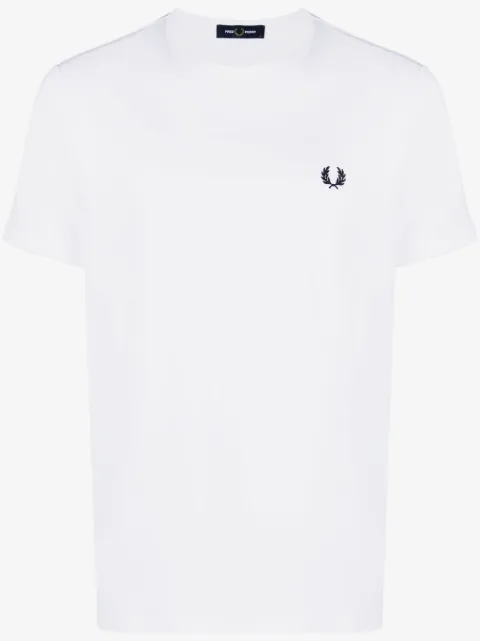 Fred Perry Ringer Wreath-embroidered T-shirt