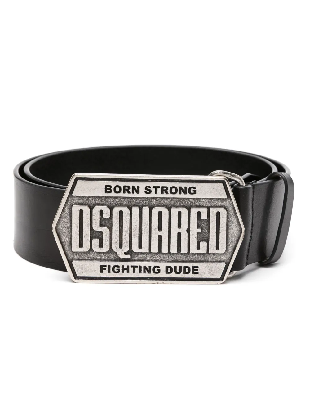 Dsquared2 Riem met logoplakkaat Zwart