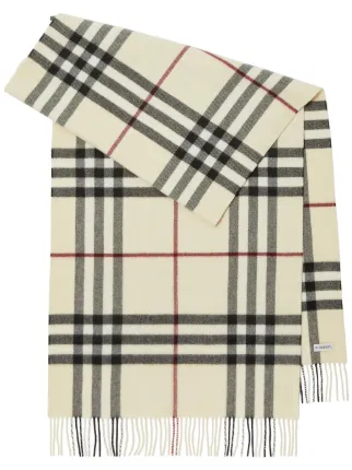 Burberry check pattern Cashmere Scarf Neutrals FARFETCH AM