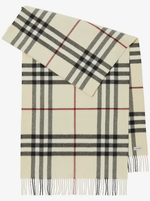 Burberry wide Check cashmere scarf