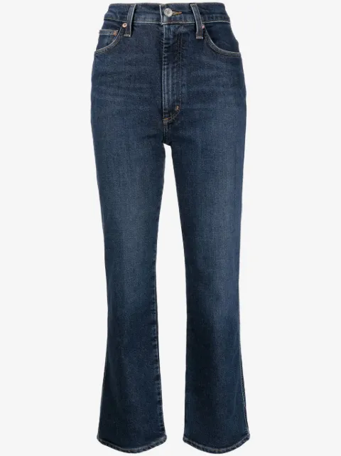 AGOLDE jeans acampanados con tiro alto 