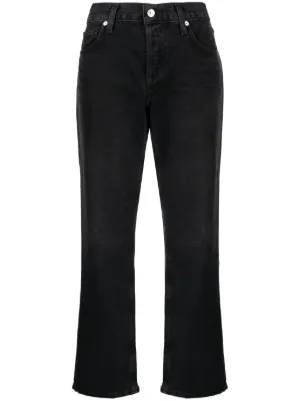 Citizens Of Humanity Ayla クロップドジーンズ | ブラック | FARFETCH JP