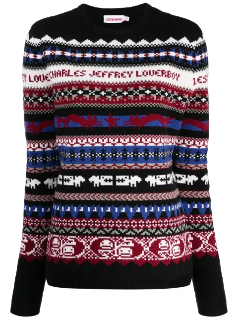 Charles Jeffrey Loverboy suéter tejido en intarsia