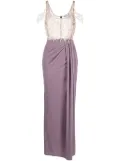 Elisabetta Franchi Red Carpet pearl-detailed gown - Black