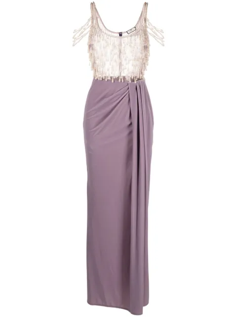 Elisabetta Franchi Red Carpet pearl-detailed gown