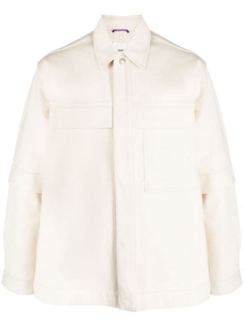 OAMC short-sleeve overlay cotton shirt jacket