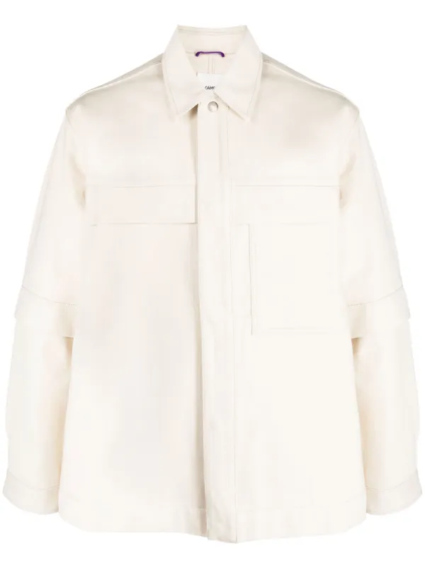 OAMC short-sleeve Overlay Cotton Shirt Jacket - Farfetch