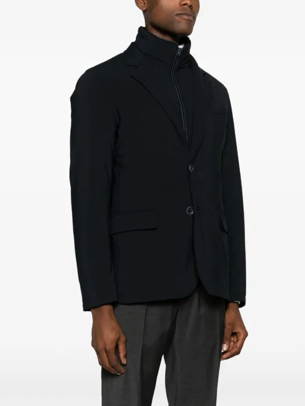 Herno high-neck button-up Jacket | Blue | FARFETCH