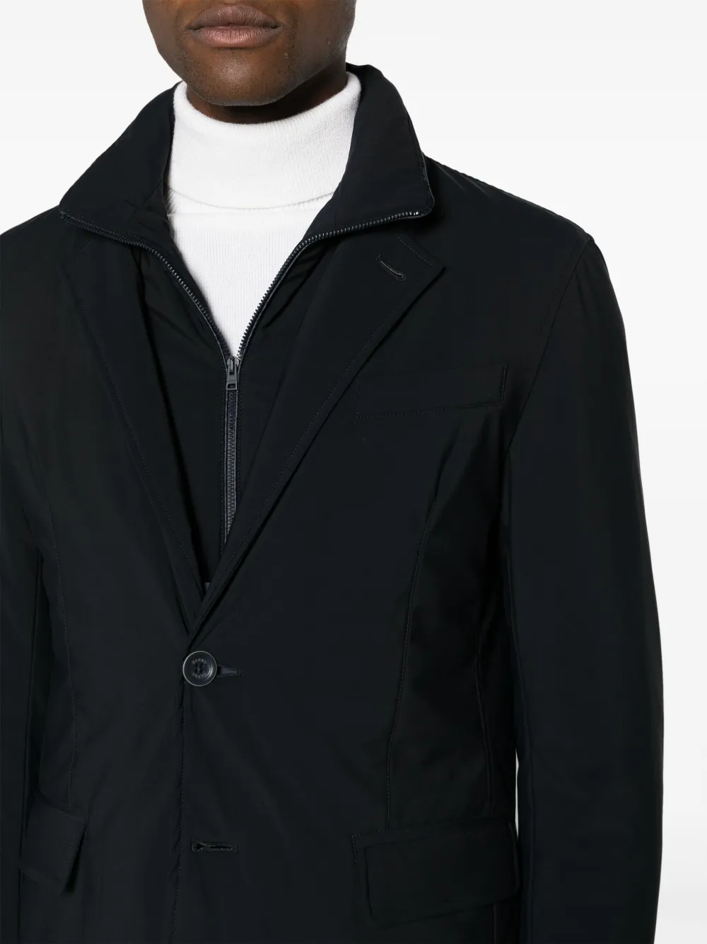 Herno high-neck button-up Jacket | Blue | FARFETCH