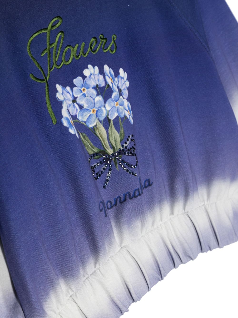 Monnalisa Sweater met geborduurd logo Blauw