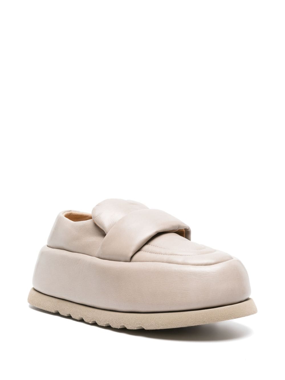 Shop Marsèll Chunky-sole Leather Loafers In Neutrals