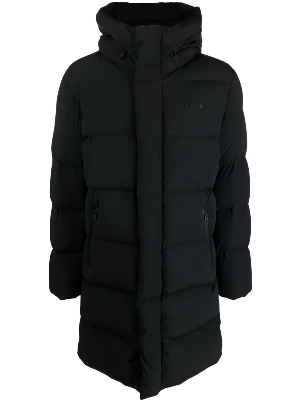Mackage Logo-embossed Padded Coat In Black