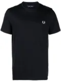 Fred Perry logo-embroidered cotton T-shirt - Blue