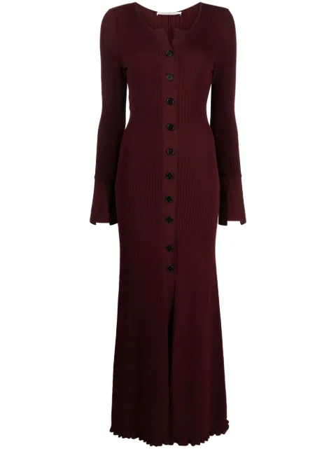 Philosophy Di Lorenzo Serafini long-sleeve ribbed-knit long dress