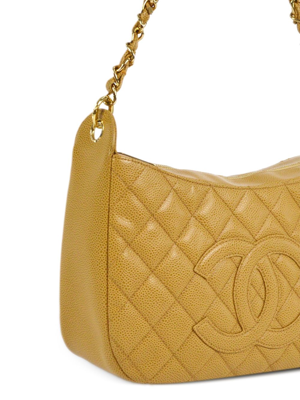 CHANEL 2002 diamond-quilted CC appliquee shoulder bag Women