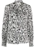 DVF Diane von Furstenberg Tina heart-pattern shirt - Black