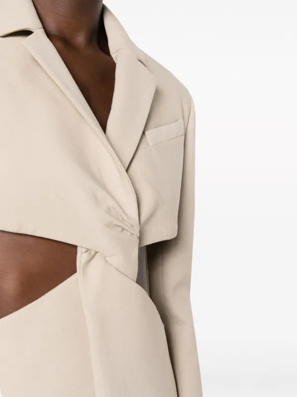 Coperni カットアウト シングルジャケット | ニュートラル Coperni カットアウト シングルジャケット | ニュートラル