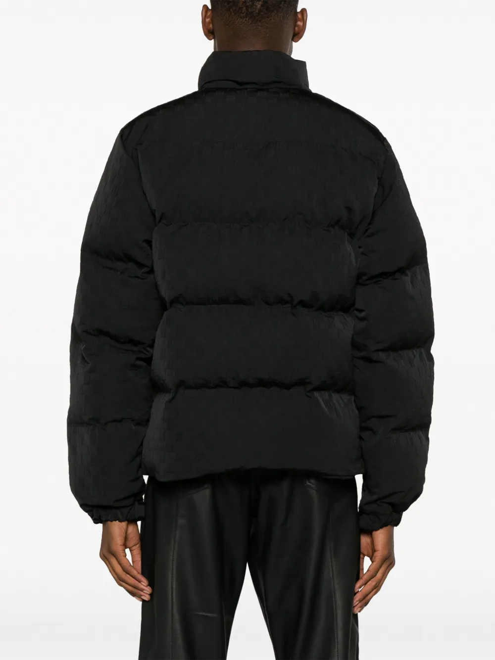 Misbhv Monogram-embossed Puffer Jacket In Black
