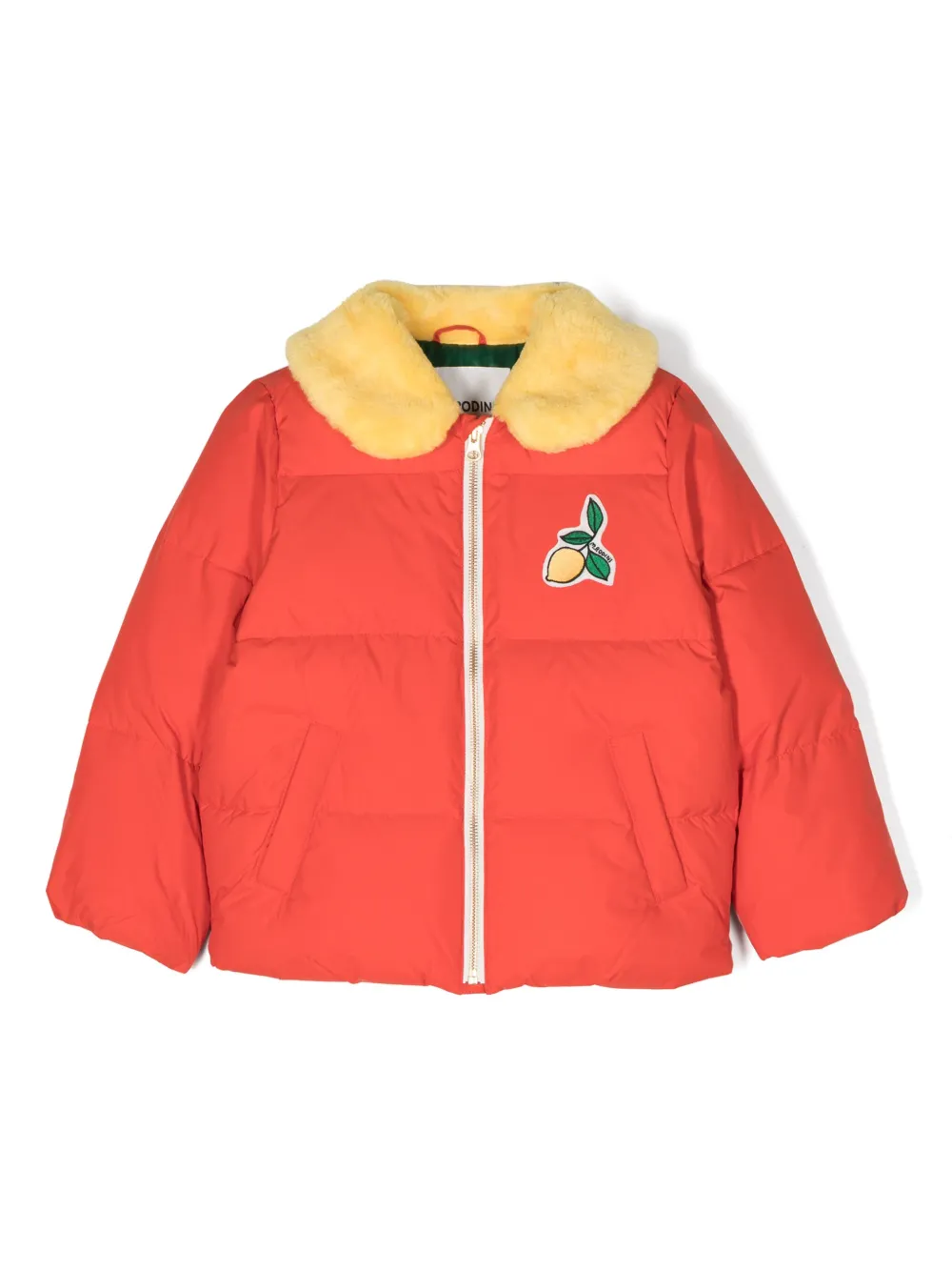 Mini Rodini Jack met imitatiebont Rood