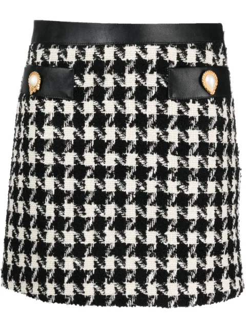 Moschino houndstooth bouclé miniskirt