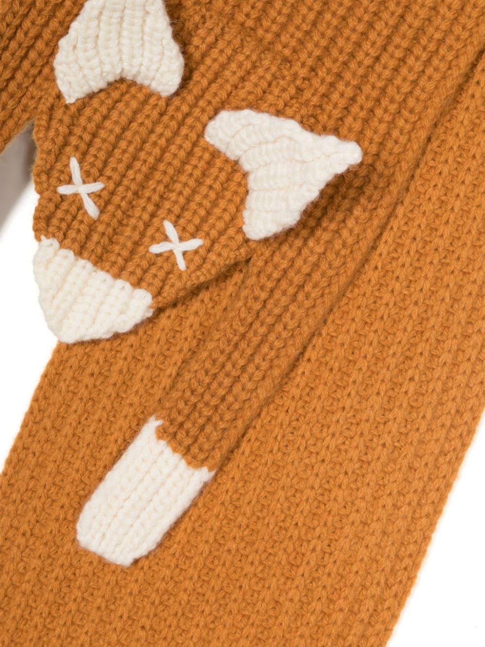 Shop Charles Jeffrey Loverboy Animal-intarsia Knitted Scarf In Orange