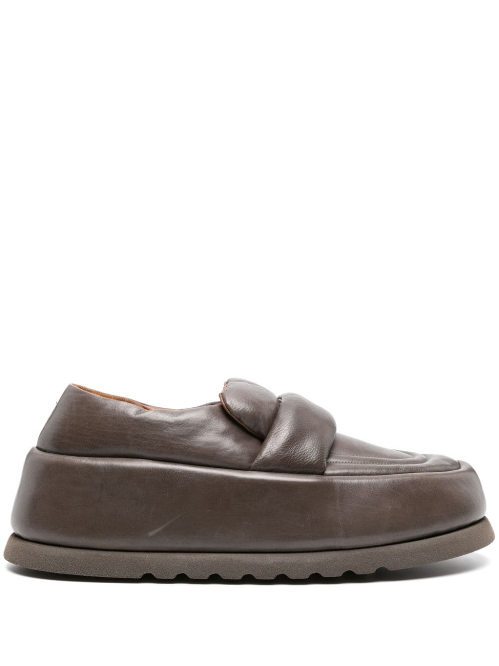 Marsèll Chunky-sole Leather Loafers In Grey