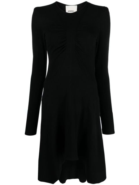 ISABEL MARANT Devane gathered asymmetric knitted dress Women