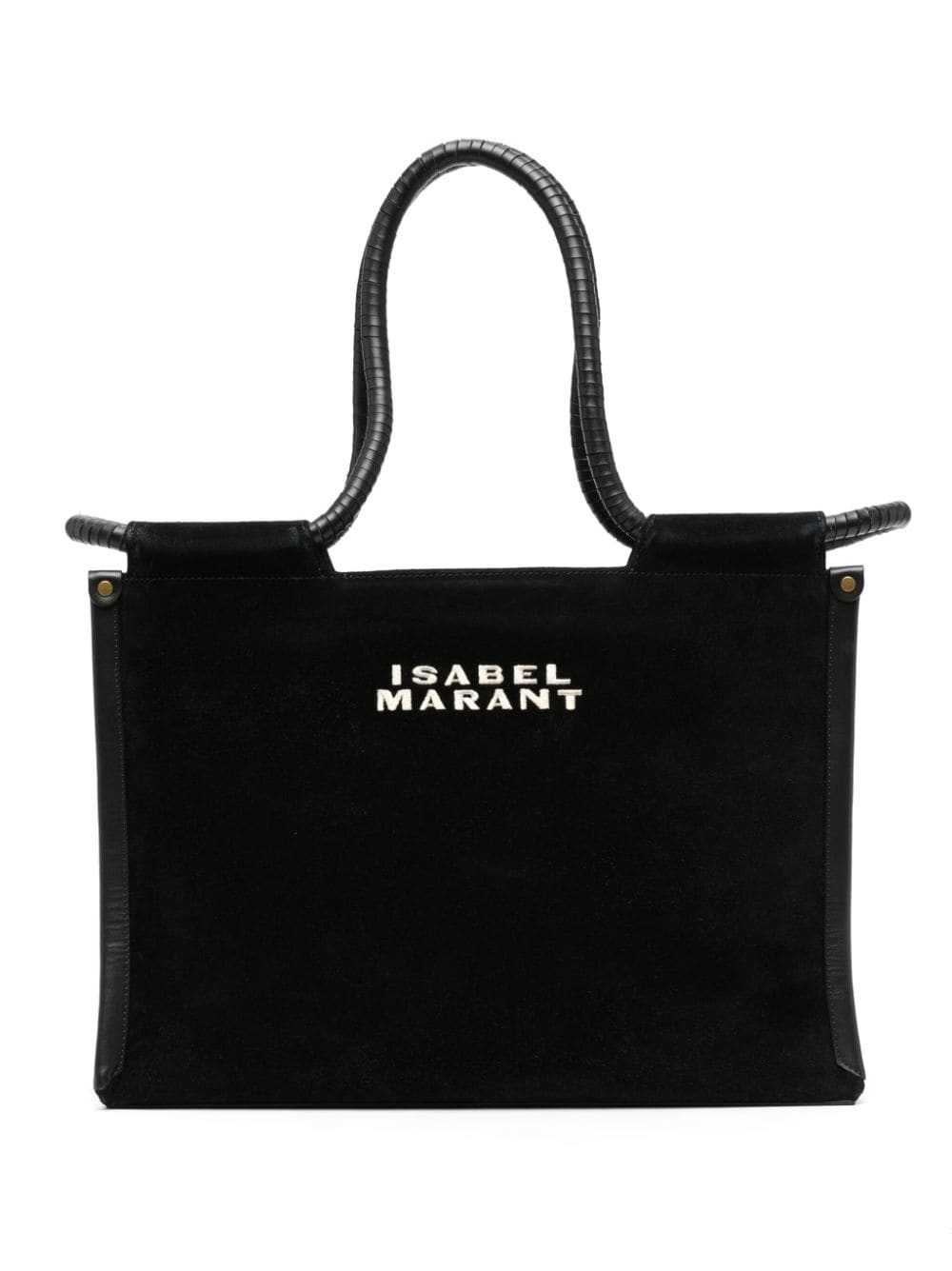 ISABEL MARANT Shopper met geborduurd logo Zwart