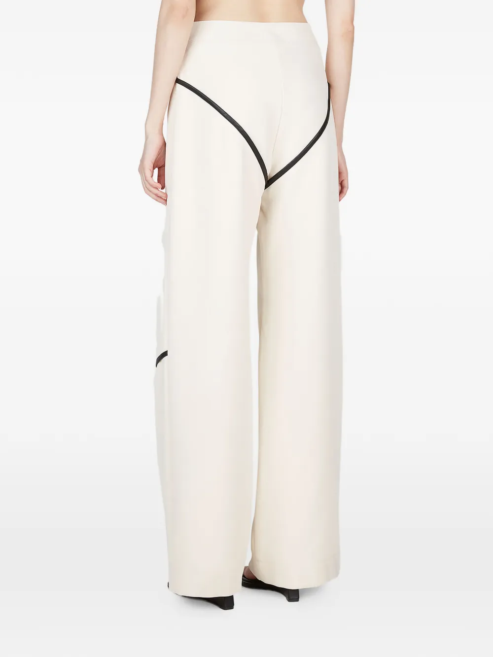 Paris Georgia Straight broek met contrasterende afwerking Beige
