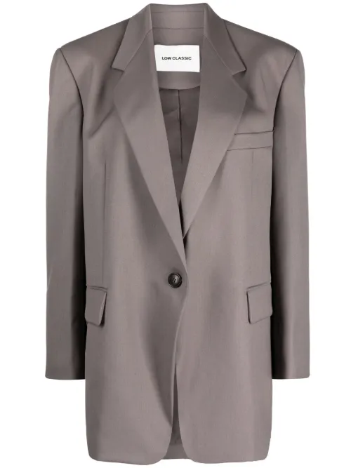 Veste boutonnée à revers crantés - Low Classic - Modalova