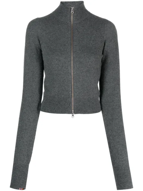 extreme cashmere N°302 Lemon zip-up high-neck cardigan 