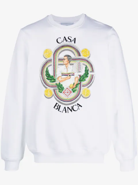 Casablanca Le Joueur organic cotton sweatshirt