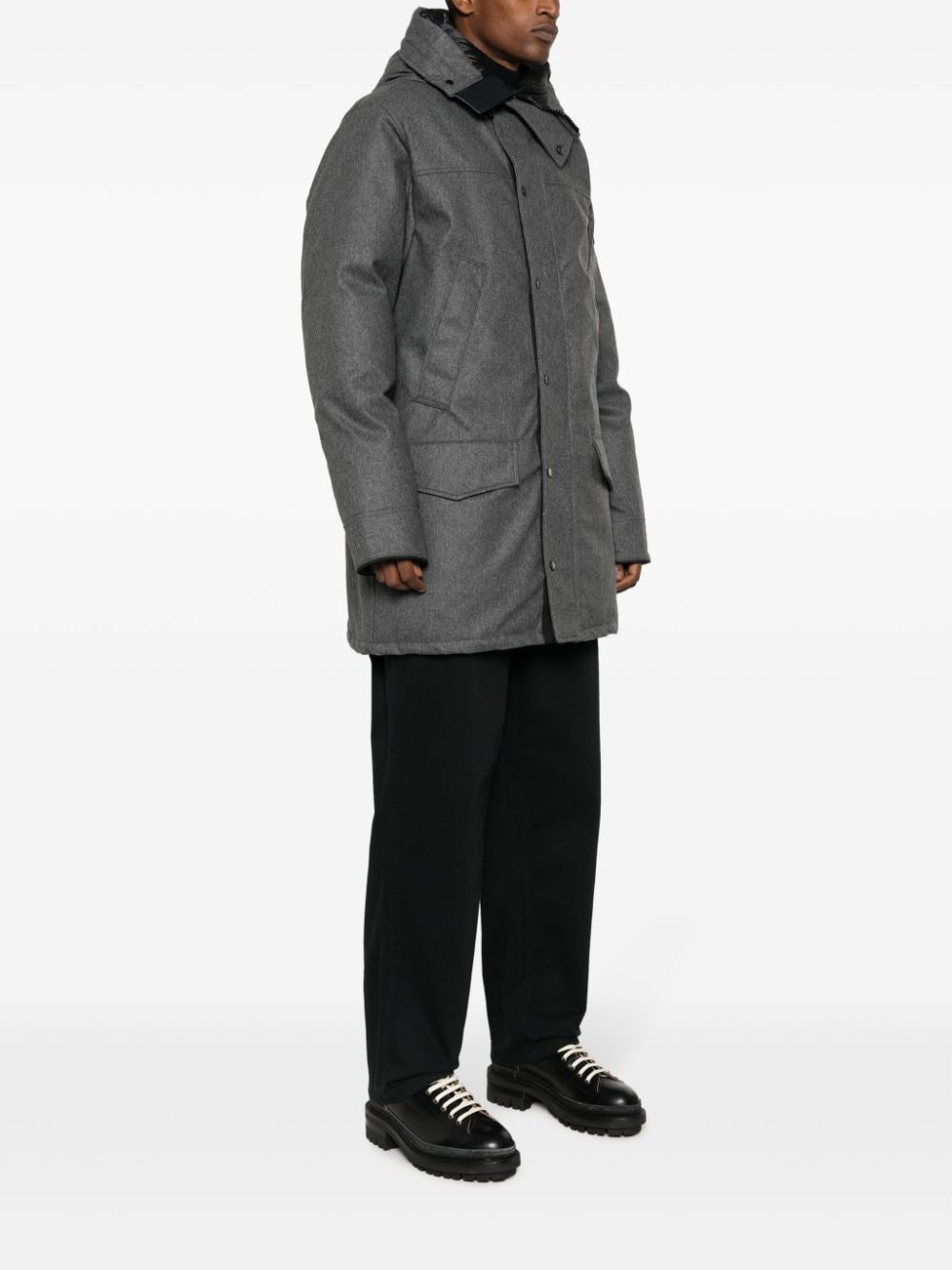 Shop Canada Goose Langford Hooded Parka In Grey