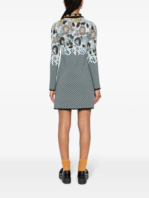 Kenzo Vestido Corto Floral Archive Azul FARFETCH CO