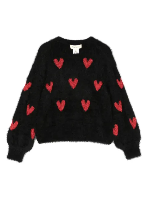 TWINSET Kids pull en maille intarsia à col rond 