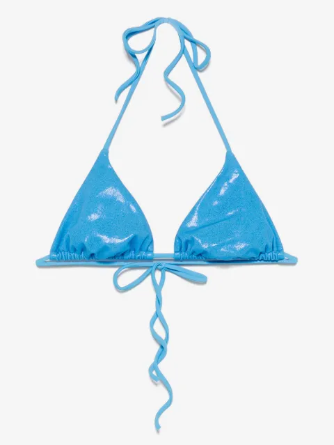 DSQUARED2 metallic-sheen triangle bikini top