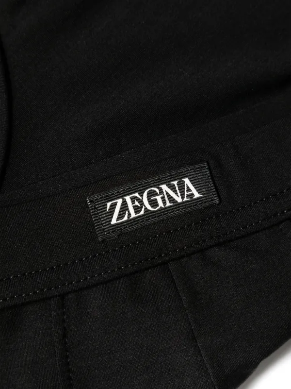 黒 ロゴプリント パンツ Zegna ロゴプリント ボクサーパンツ | ブラック | FARFETCH JP