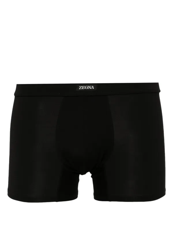 Zegna ロゴプリント ボクサーパンツ | ブラック | FARFETCH JP
