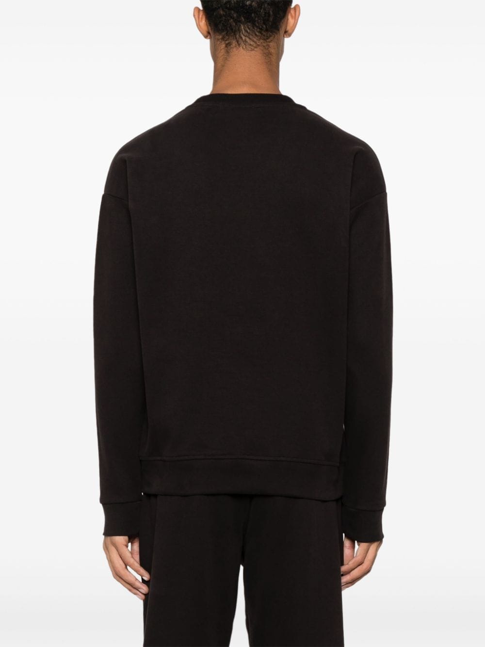 Shop Zegna Zip-detail Cotton Sweatshirt In Brown