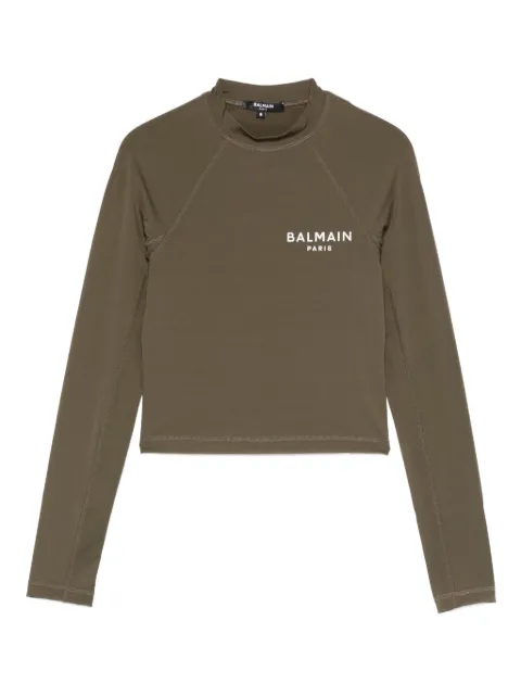 Balmain logo-print long-sleeve T-shirt