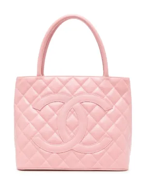 Chanel pink medallion tote hot sale