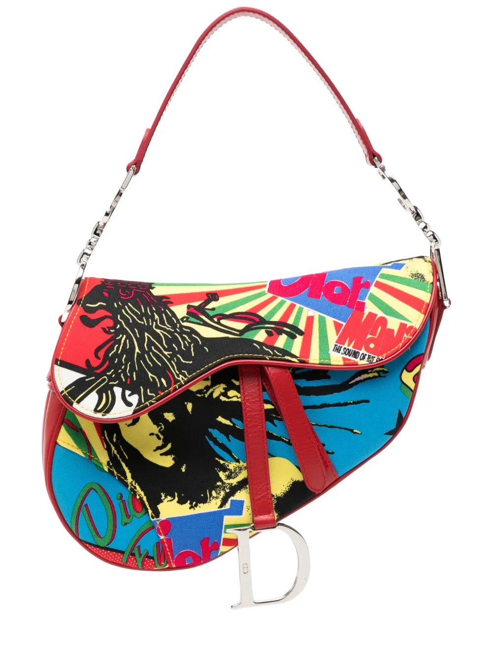 Christian Dior 2001 pre-owned Limited Edition Rasta Mania Saddle Bag -  Farfetch