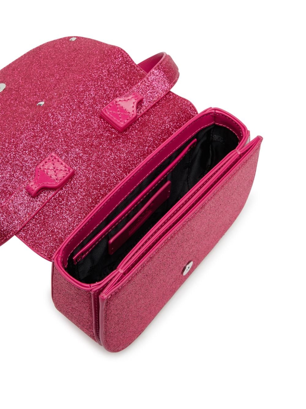 Shop Diesel 1dr Glitter Shoulder Bag In Pink