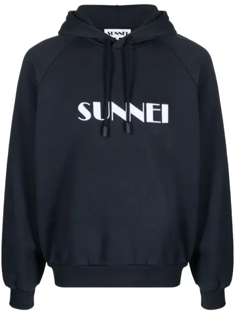 Sunnei logo-print organic-cotton hoodie 