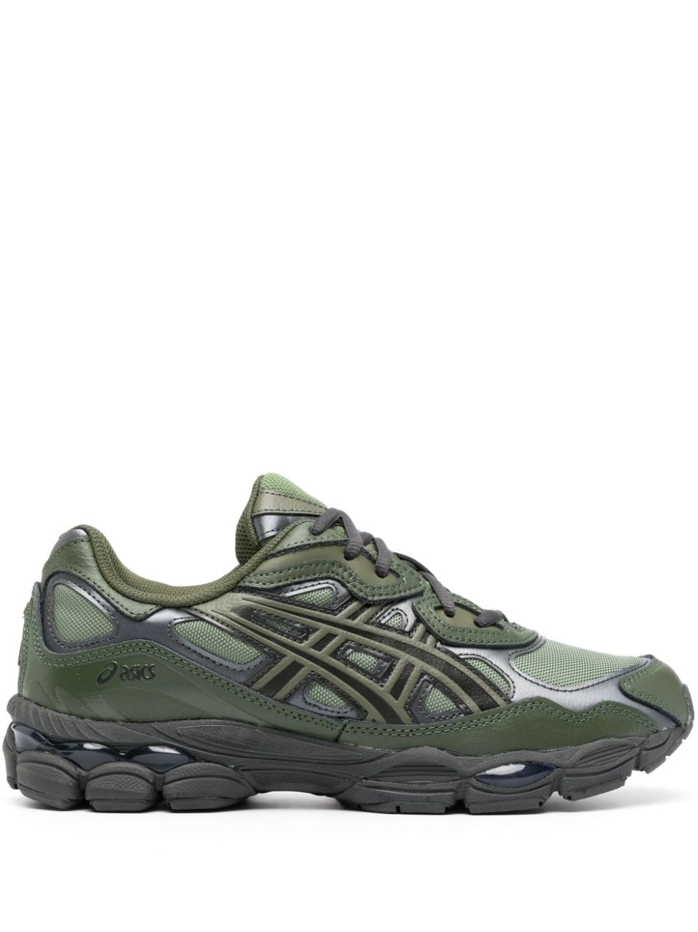 Asics Gel-nyc Low-top Panelled Sneakers In Green
