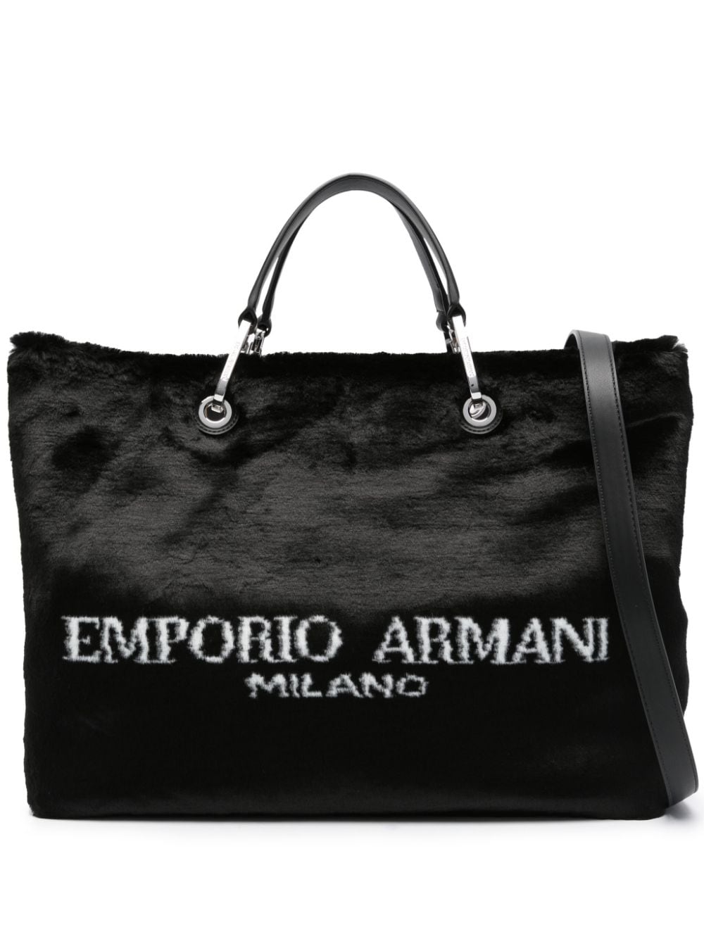 Canvas Weekend Bag With Leather Details by Emporio Armani Men at
