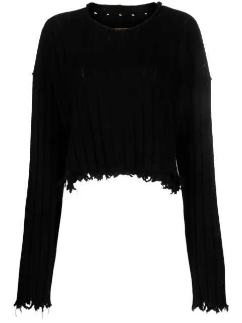 Uma Wang raw-edge cashmere top