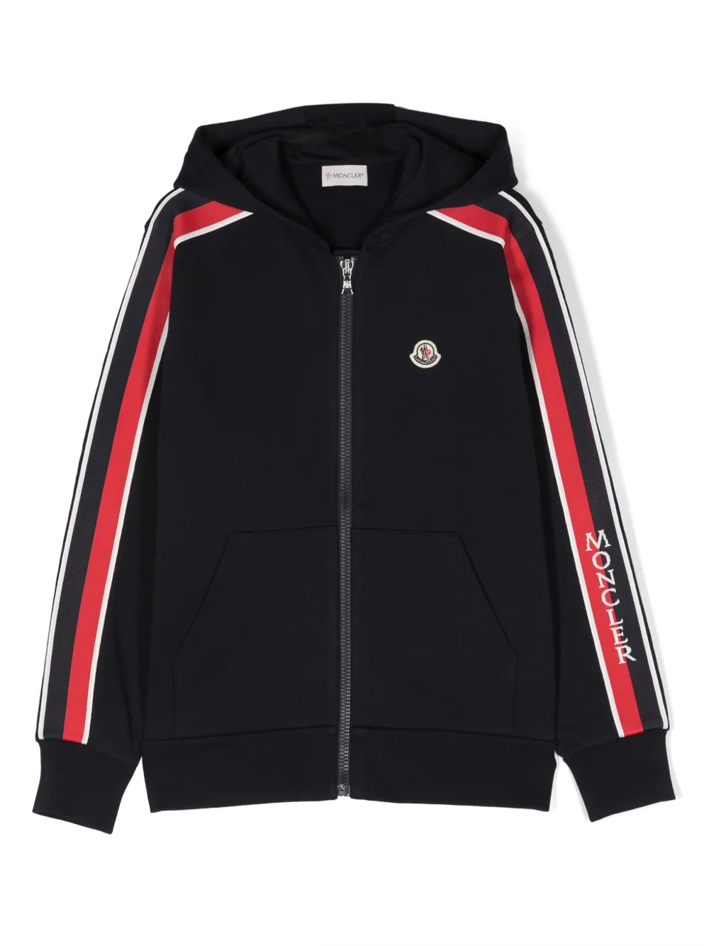 Moncler Enfant Hoodie met logopatch Blauw