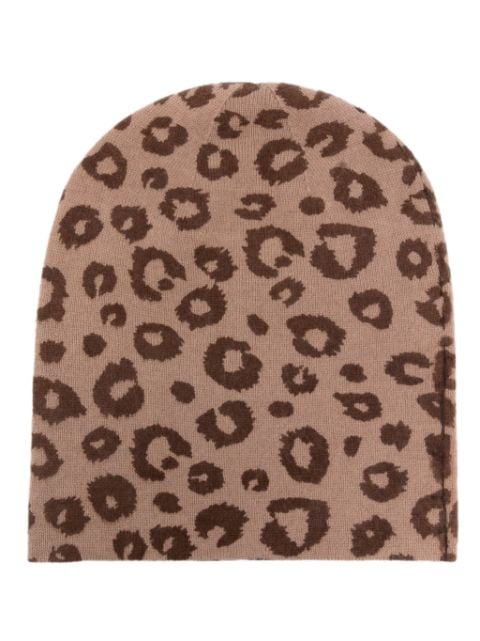 Warm-Me leopard-print cashmere beanie 